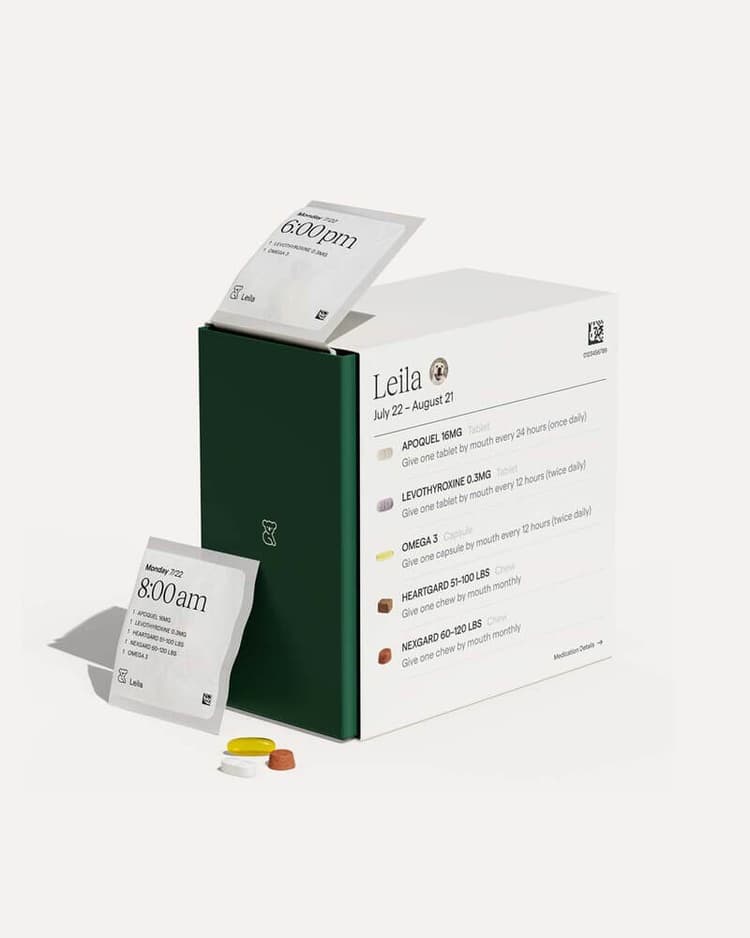 A care box with pill packets